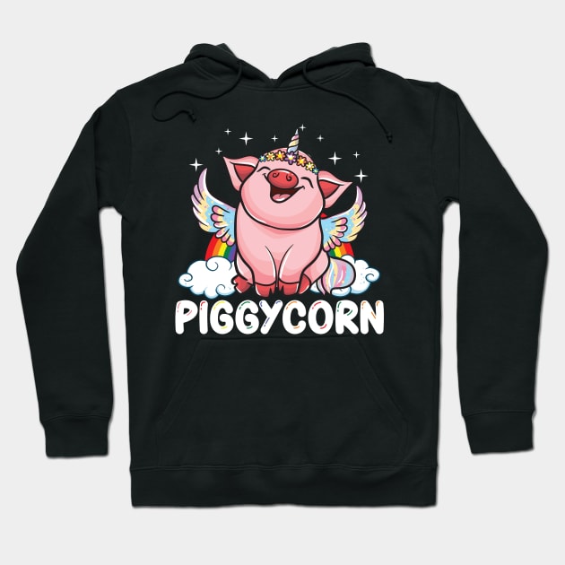 Piggycorn Funny Pig Unicorn Hoodie by LIFUA